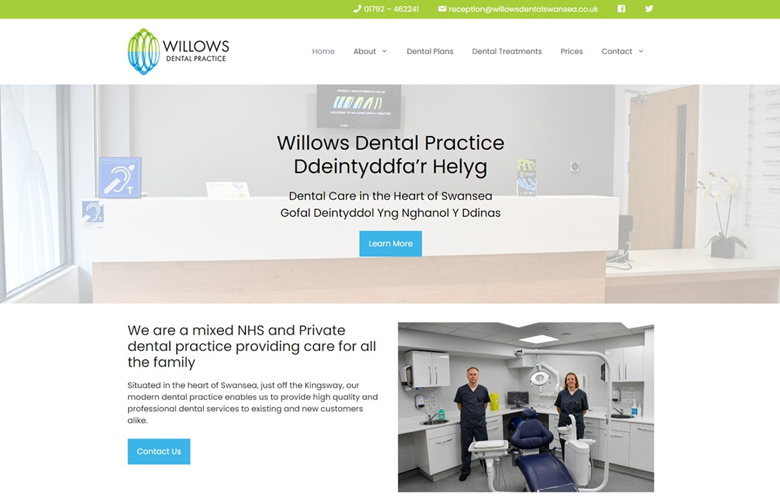 Willows Dental Practice Screen