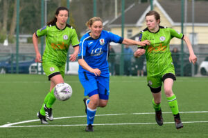 Women's Friendly football match between FA Women's National League Southern Premier Division Cardiff City Ladies and FA Women's National League Division One Midlands Boldmere St Michaels Women at the CCB Centre for Sporting Excellence in Ystrad Mynach
