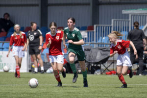 FAW Girls Academy North Under 15 v FAW Girls Academy South Under 15 - Friendly - Latham Park, Newtown, Wales, UK.