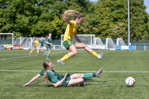 FAW Girls Academy North Under 16 v FAW Girls Academy South Under 16 - Friendly - Latham Park, Newtown, Wales, UK.